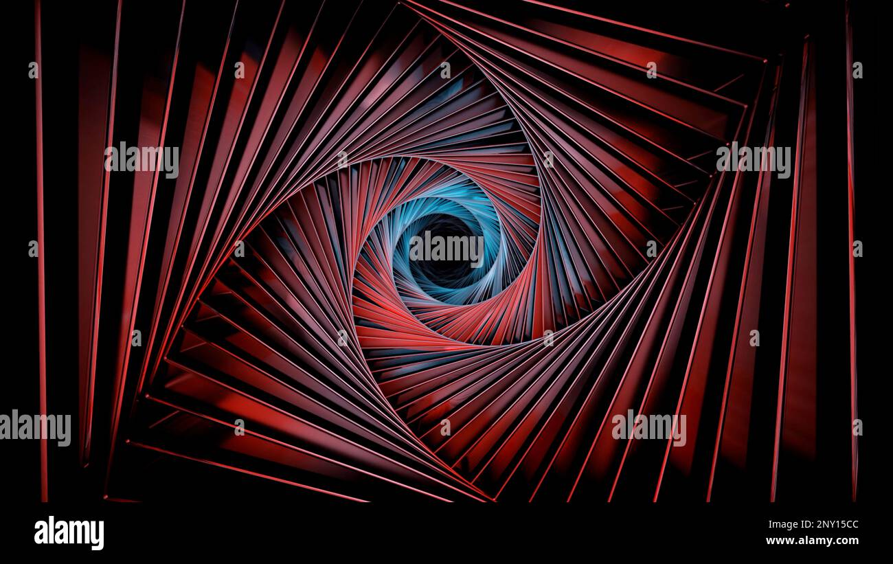 A rotating tunnel shimmering with different colors. Design, A light ...