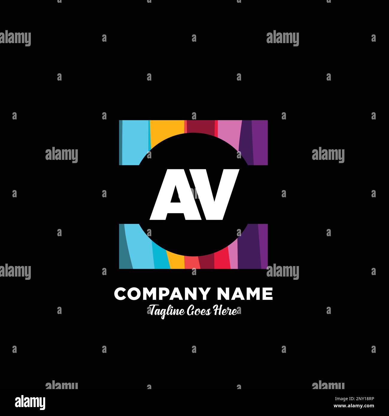 initial logo With Colorful template vector. Stock Vector