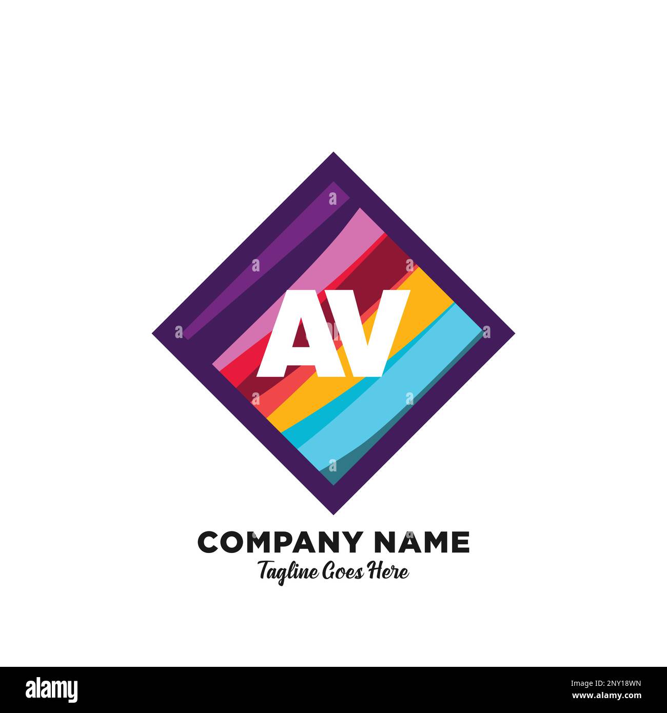 initial logo With Colorful template vector. Stock Vector