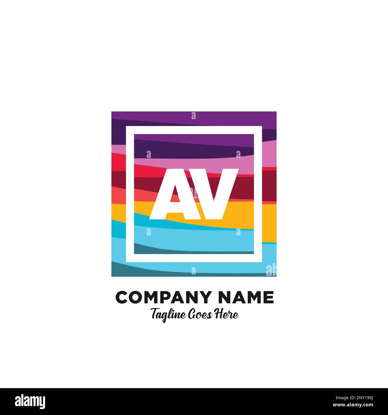 initial logo With Colorful template vector. Stock Vector