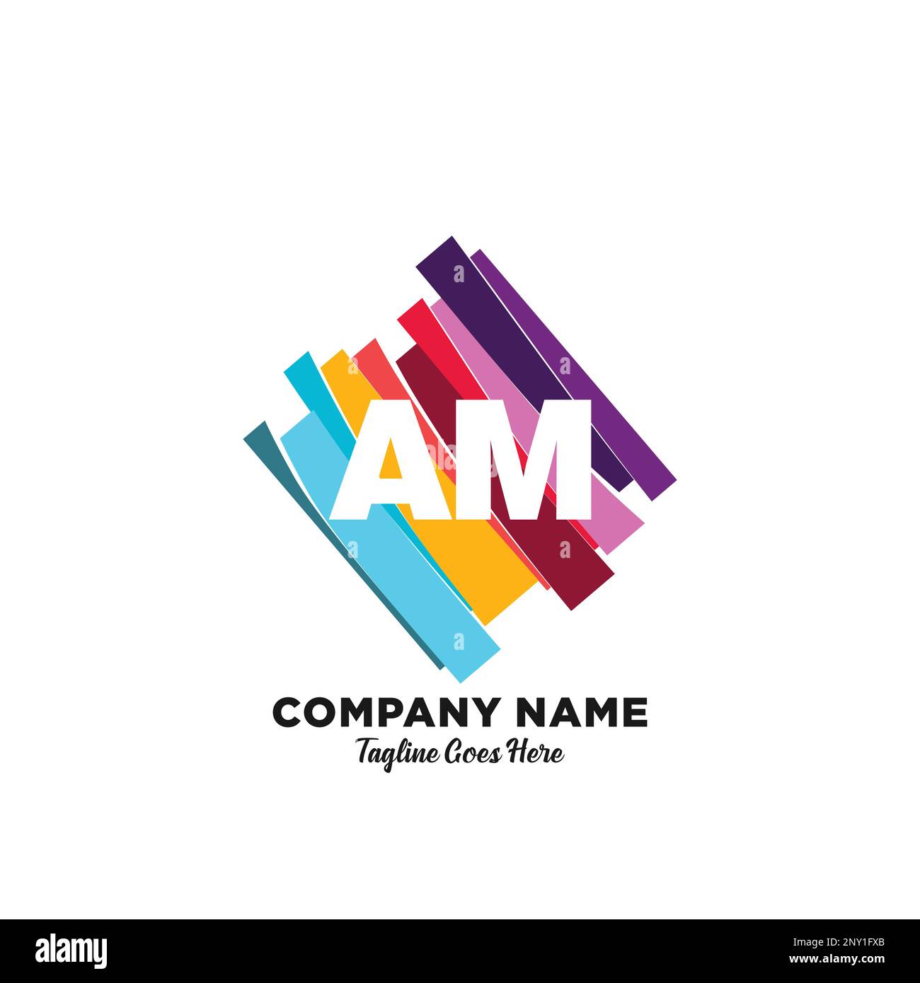 initial logo With Colorful template vector. Stock Vector