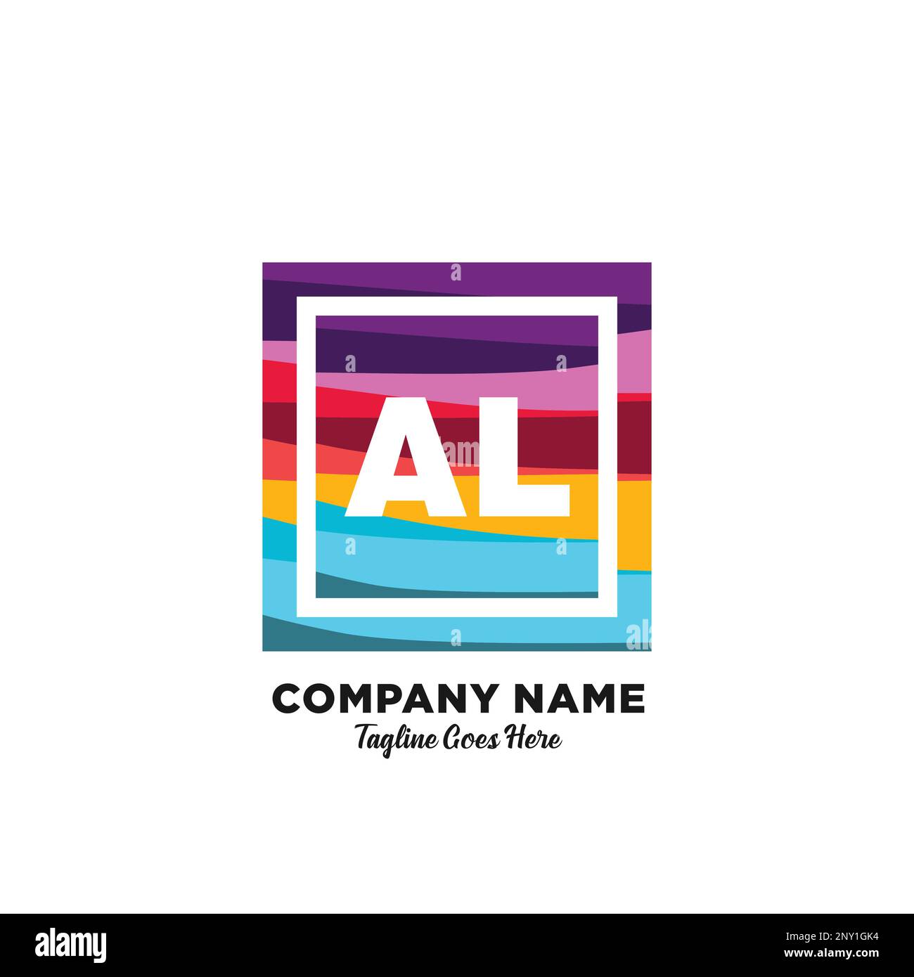 Colour Initials initial logo With Colorful template vector Stock Vector Image & Art - Alamy