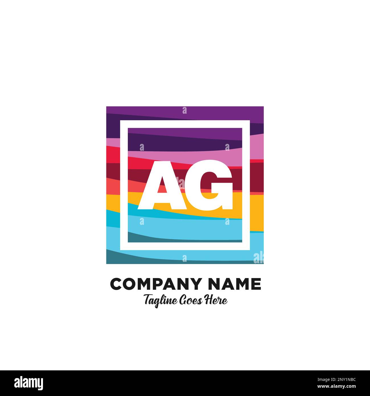 initial logo With Colorful template vector. Stock Vector