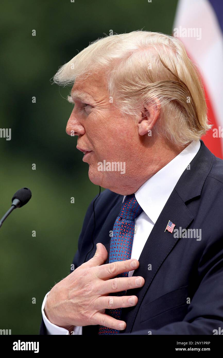 U s president donald j trump speaks during a press conference at the