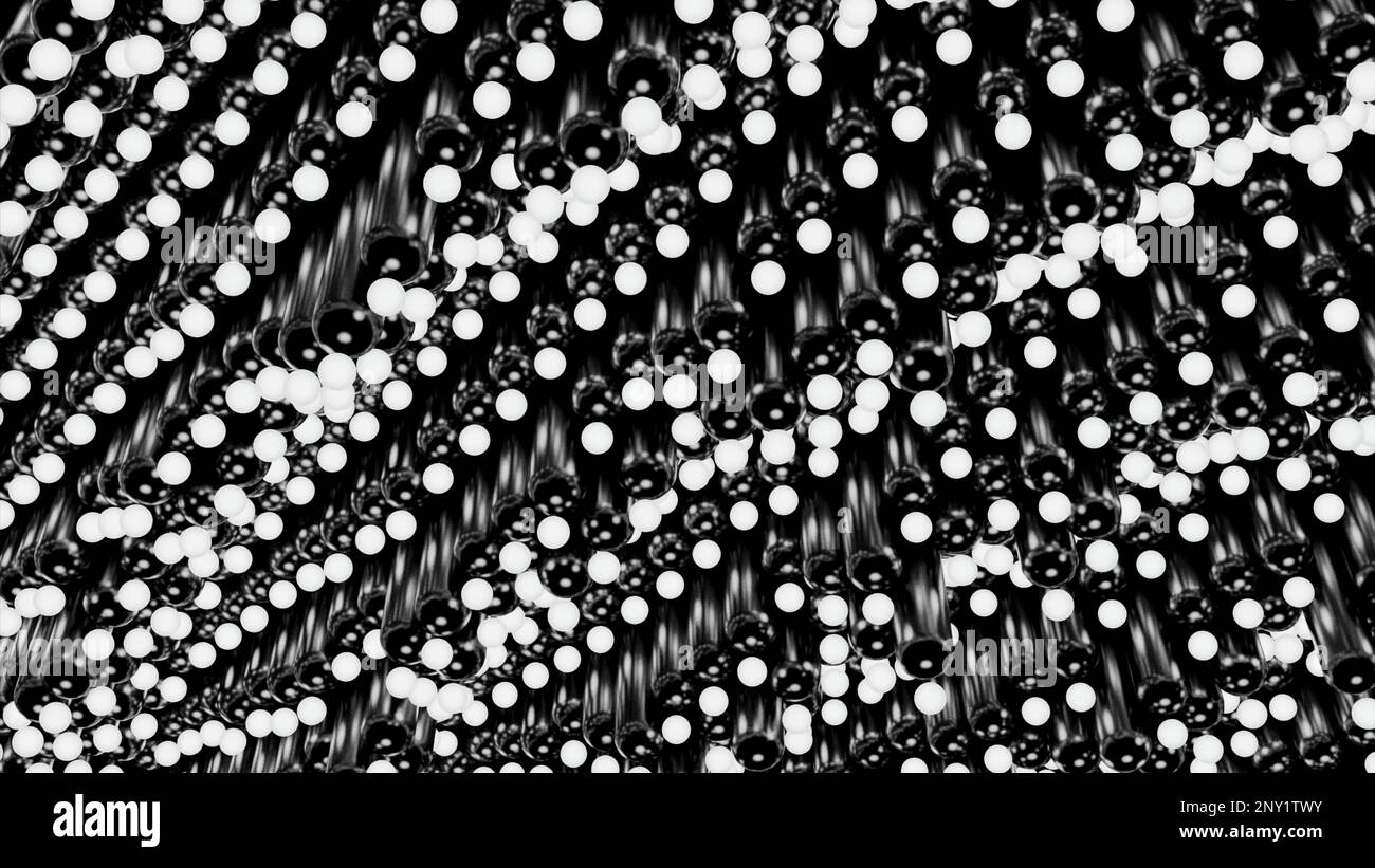 White and red light bulbs. Design. Bright lights on the ceiling that go down and up in animation. High quality 4k footage Stock Photo