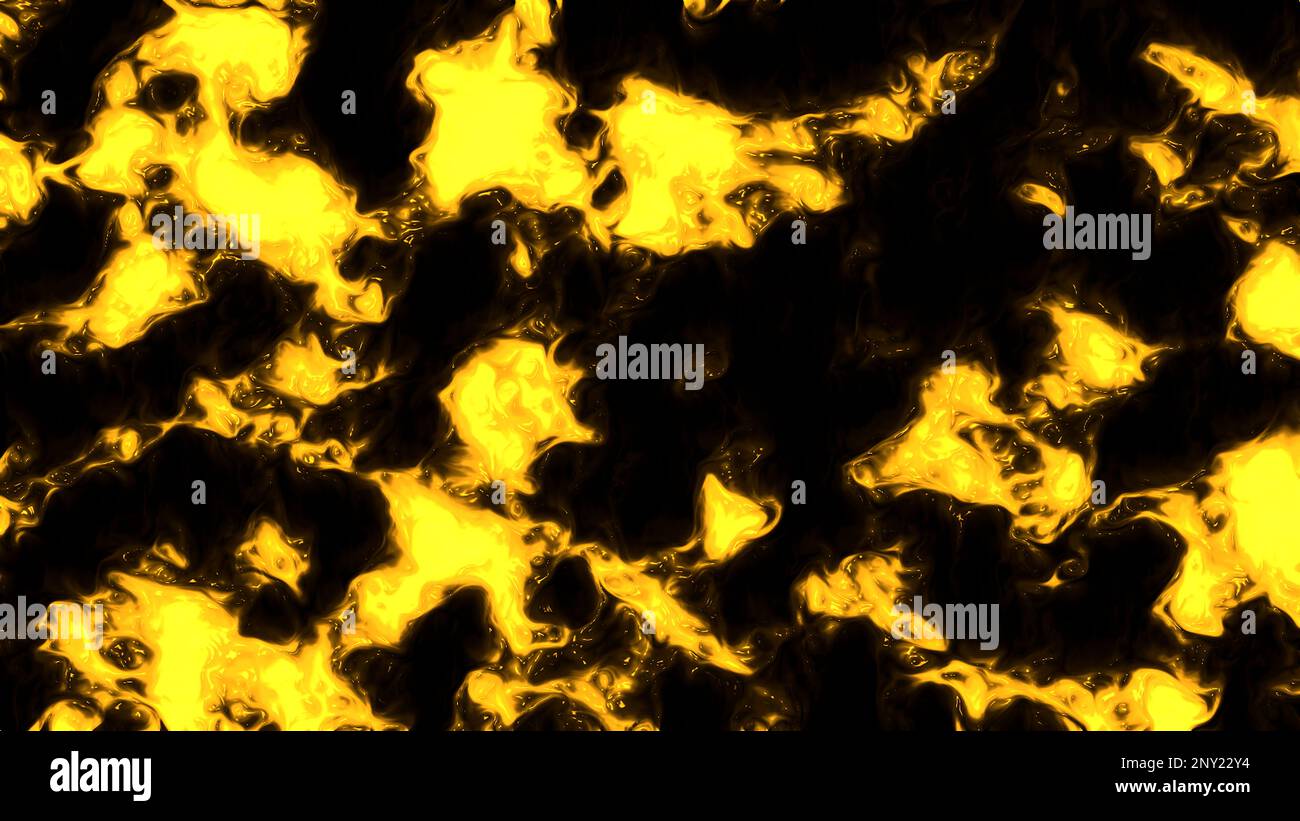 Yellow clouds in animation. Motion.Bright light gold patterns appearing ...