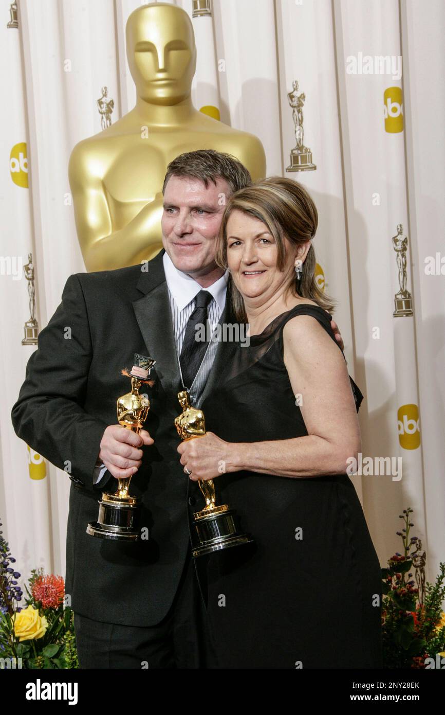 Production designer Robert Stromberg (L) and set decorator Karen O'Hara