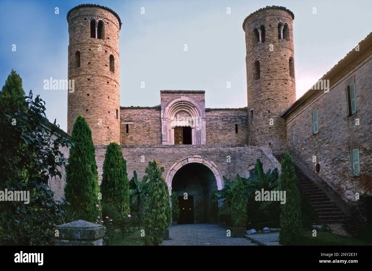 Church of San Claudio al Chienti.Macerata. Stock Photo