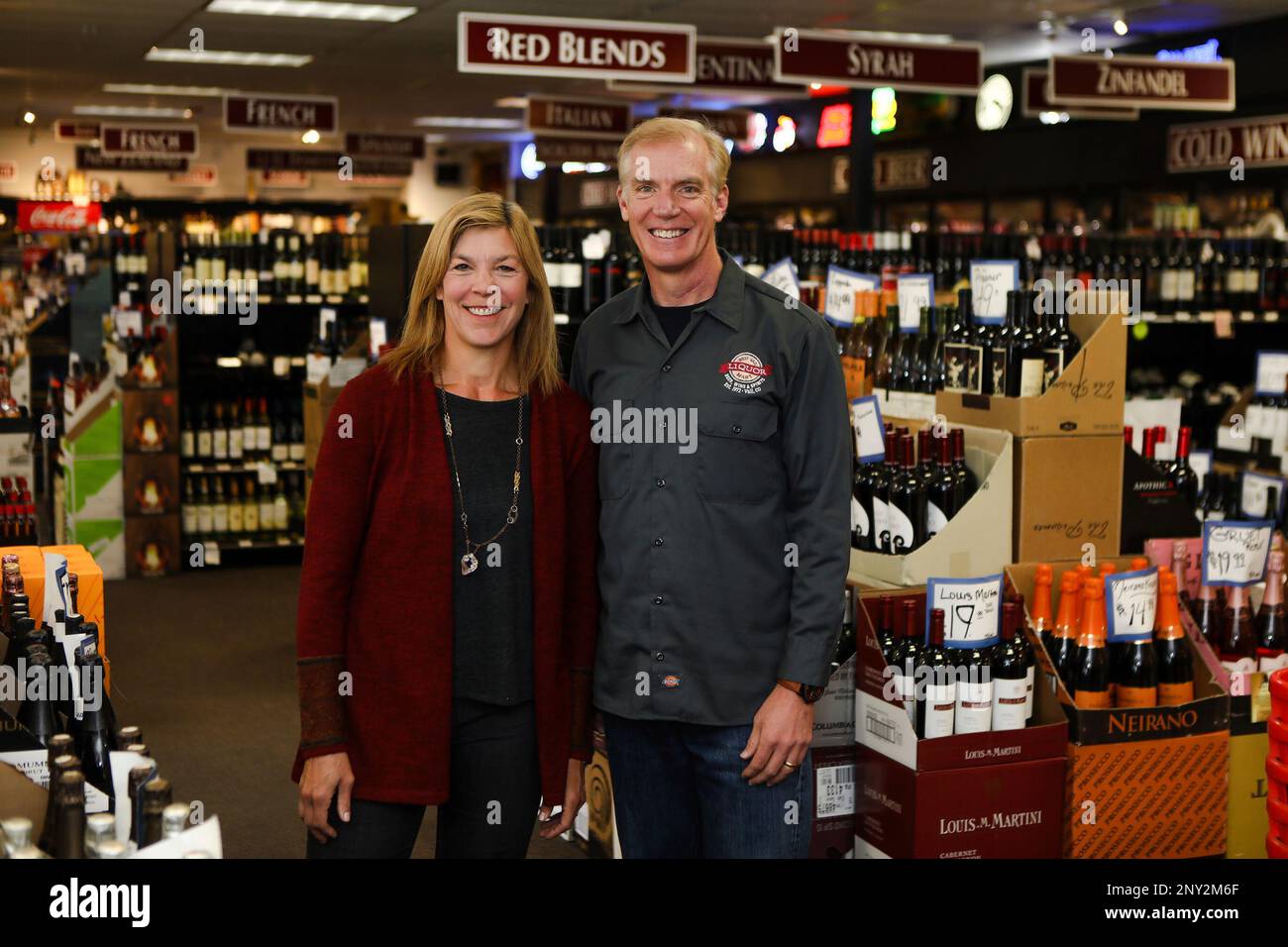 Tom and Laurie Mullen, owners of West Vail Liquor Mart, pose for a