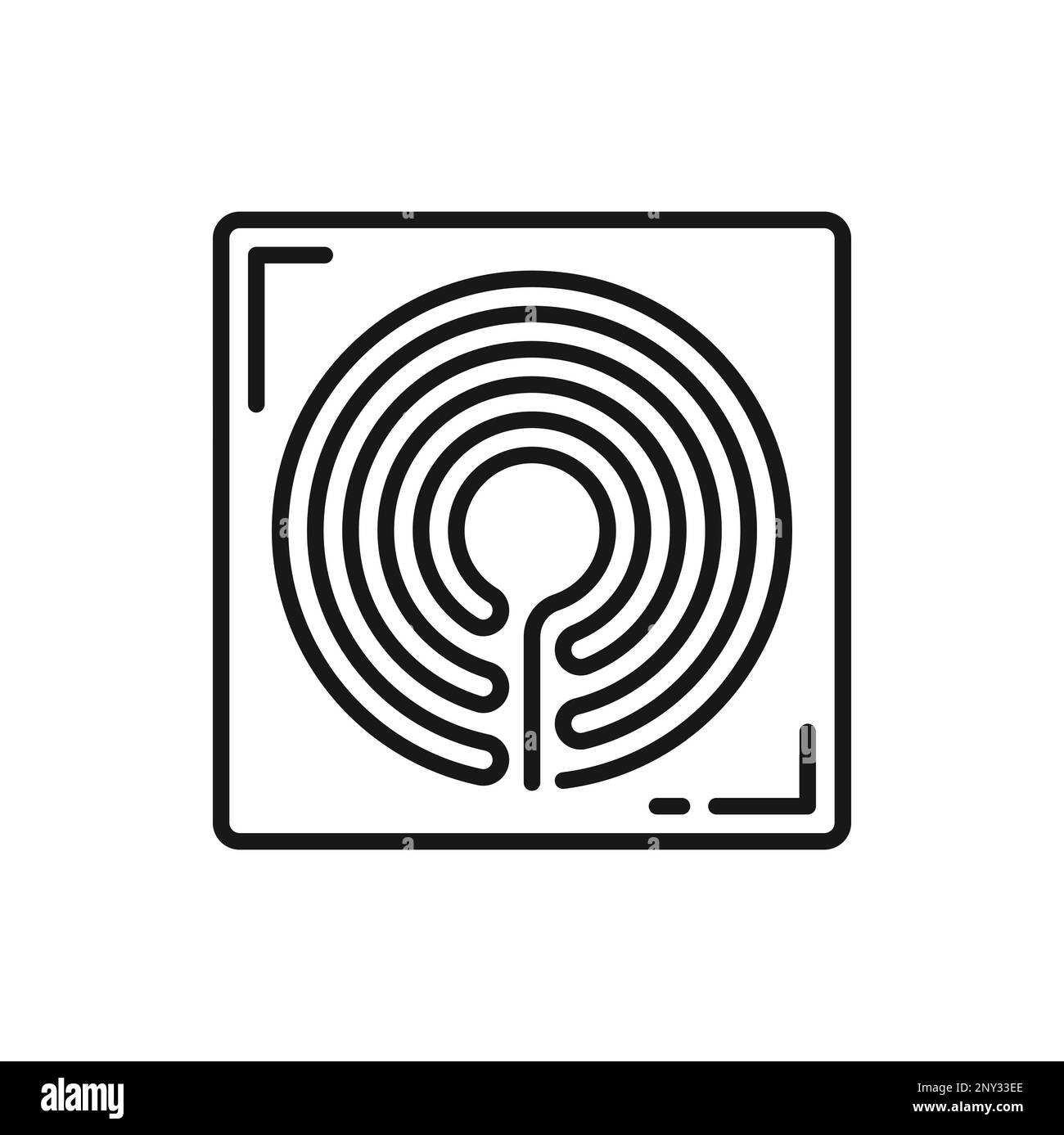 Wireless charge induction cooker isolated vector outline icon. Burner