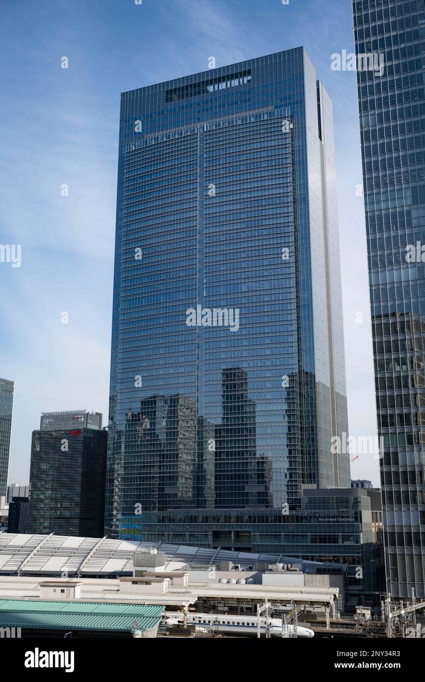 Tokyo, Japan. 6th Feb, 2023. The office buildings and new glass ...