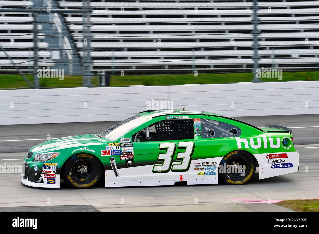 Jeffrey Earnhardt, Circle Sport / TMG, hulu Chevrolet SS during practice for the NASCAR Monster Energy Cup Series First Data 500 race at Martinsville Speedway, Saturday, Oct