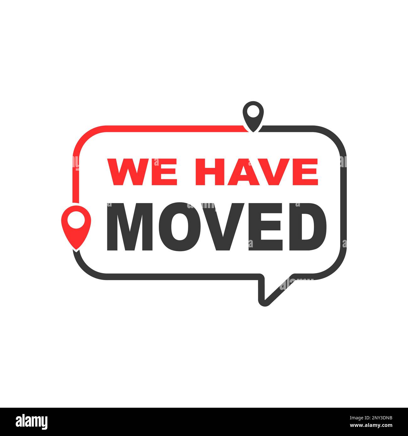 Move outline icon We have moved sign House or local business Move outline icon We have moved sign House or local business