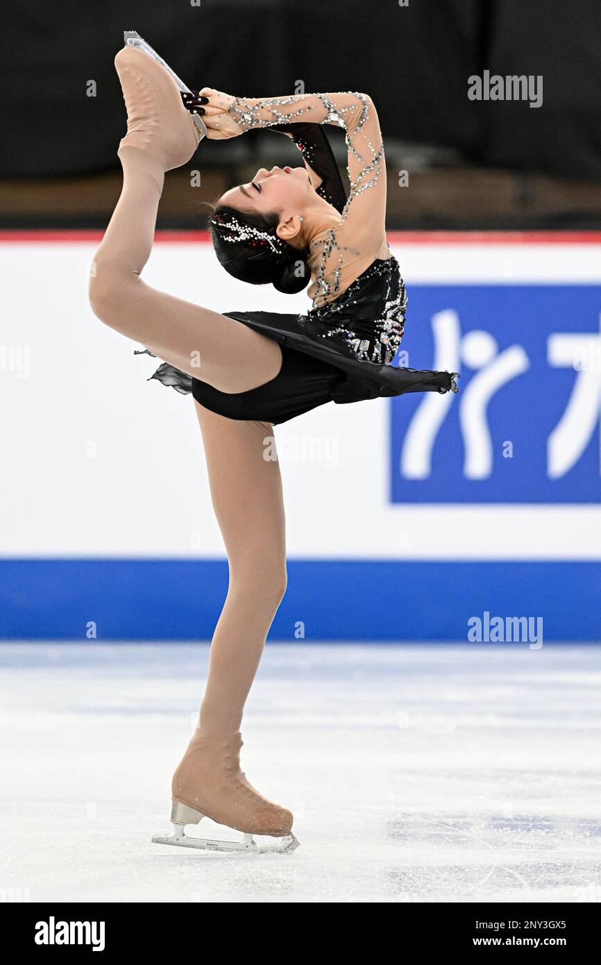 Minsol KWON (KOR), during Junior Women Short Program, at the ISU World