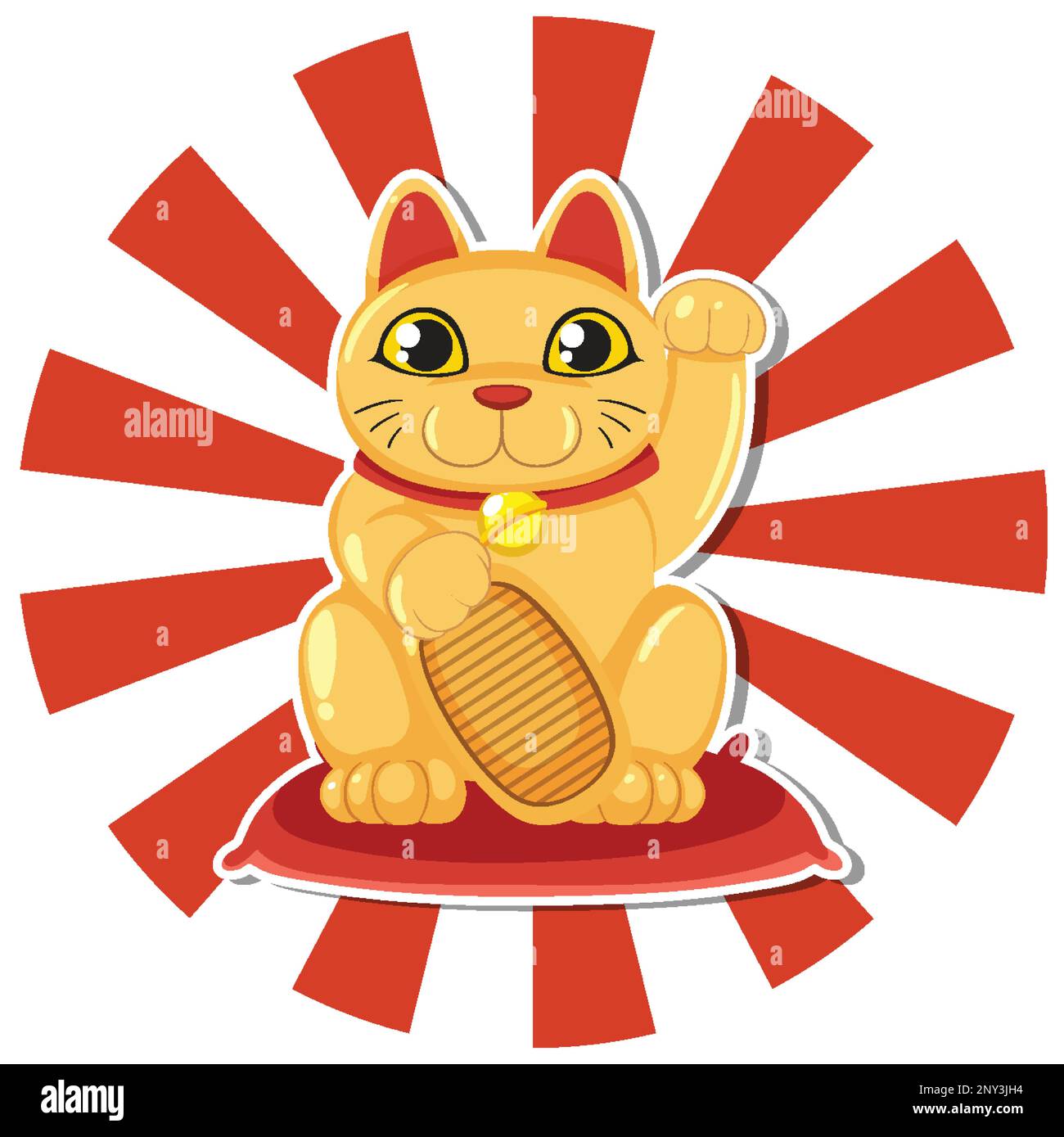 Maneki neko Japanese cat nation tradition symbol illustration Stock Vector Image & Art Alamy