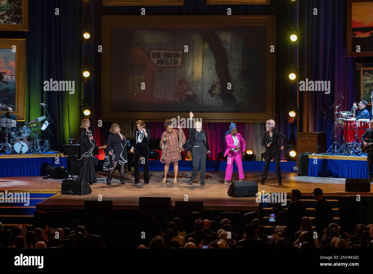 From left, Holly Laessig, Jess Wolf, Brandi Carlile, Ledisi, Annie