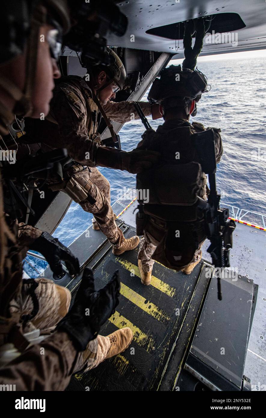 PHILIPPINE SEA (Jan. 29, 2023) Marines assigned to the 31st Marine ...