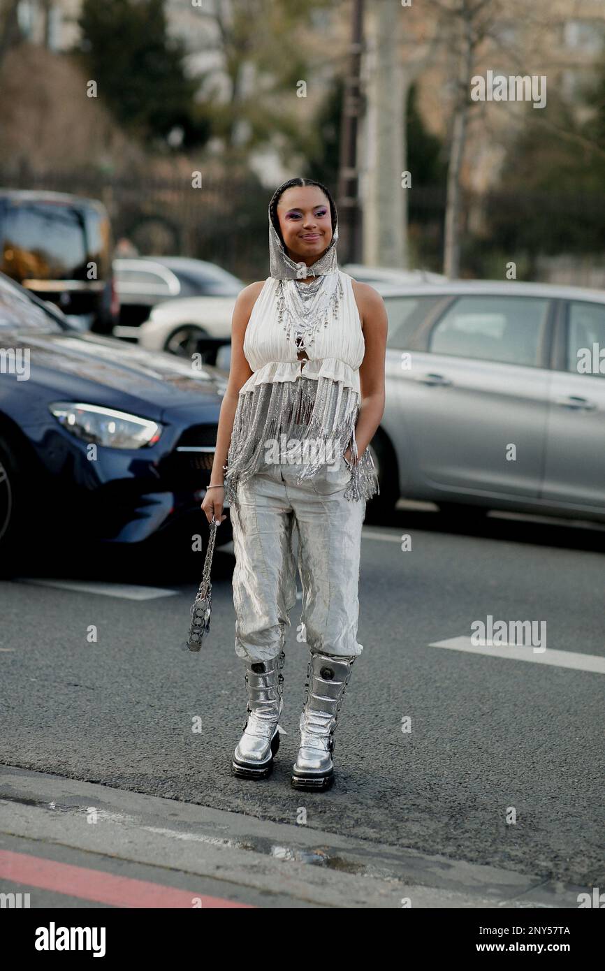 Paris, France. 01st Mar, 2023. Street style, Paola Locatelli arriving