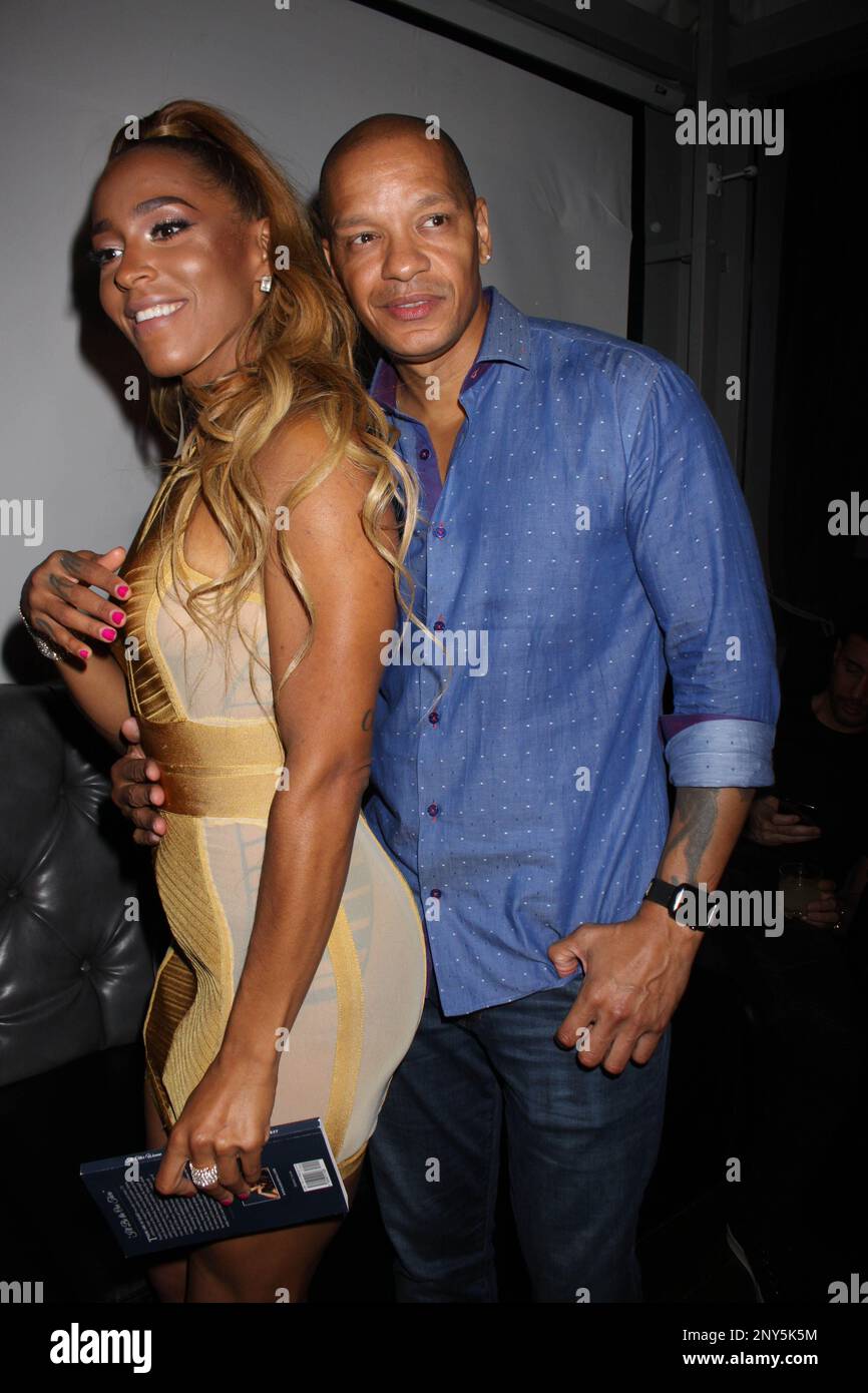 Photo by: Victor Malafronte/STAR MAX/IPx201710/12/17Peter Gunz & Amina  Buddafly at The WE TV celebration of the return of “Marriage Bootcamp  Reality Stars” atThe Attic Rooftop & Lounge in New York City Stock