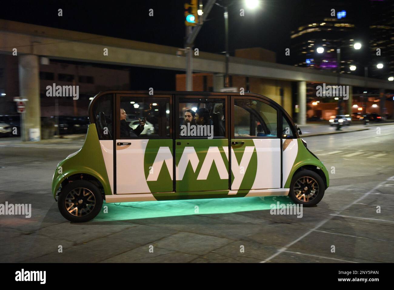 Ann Arborbased May Mobility tests their GEM e6 autonomous shuttle in