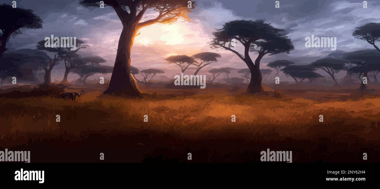 The bush in the avenue Stock Vector Images - Alamy