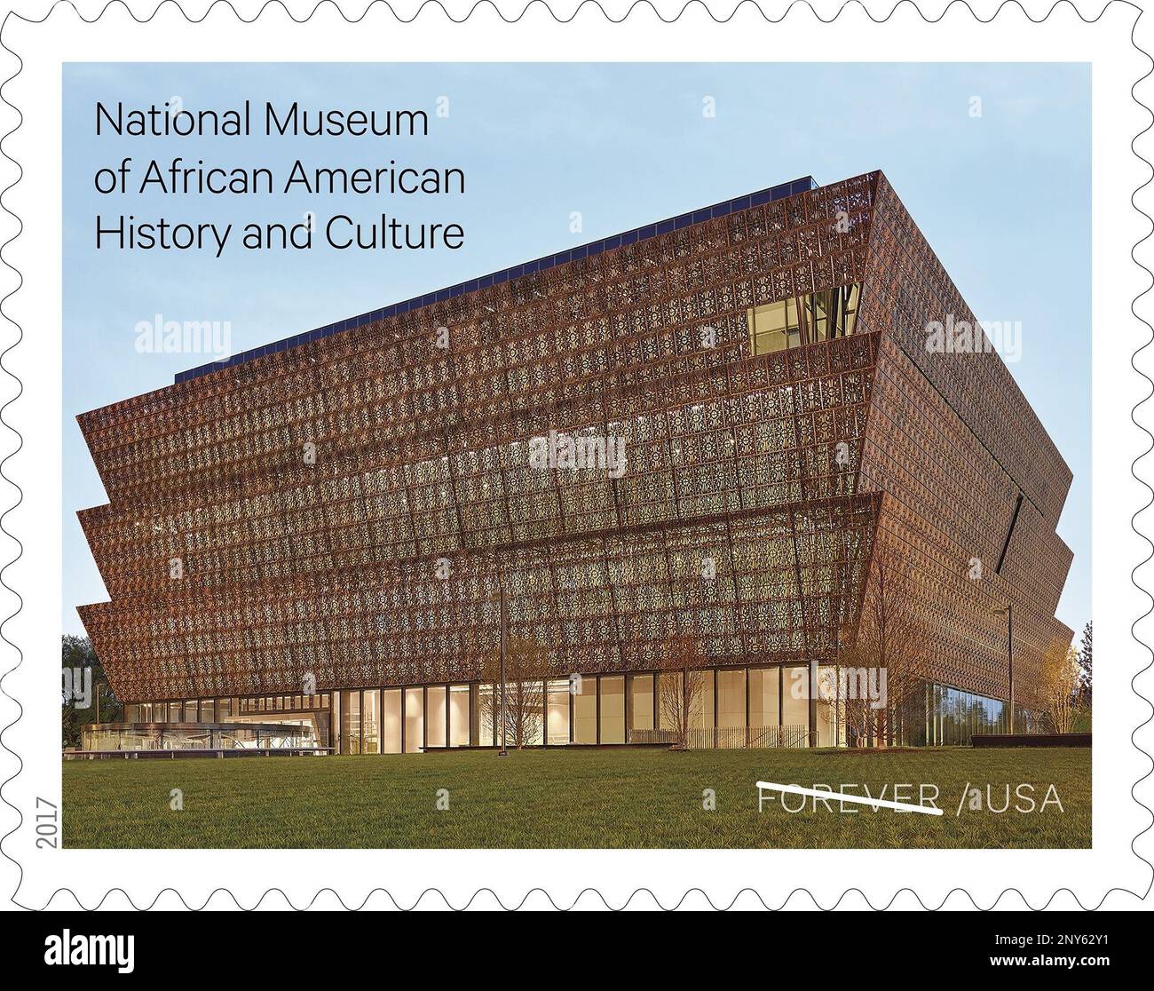 This image released by the United States Postal Service shows the National Museum of African
