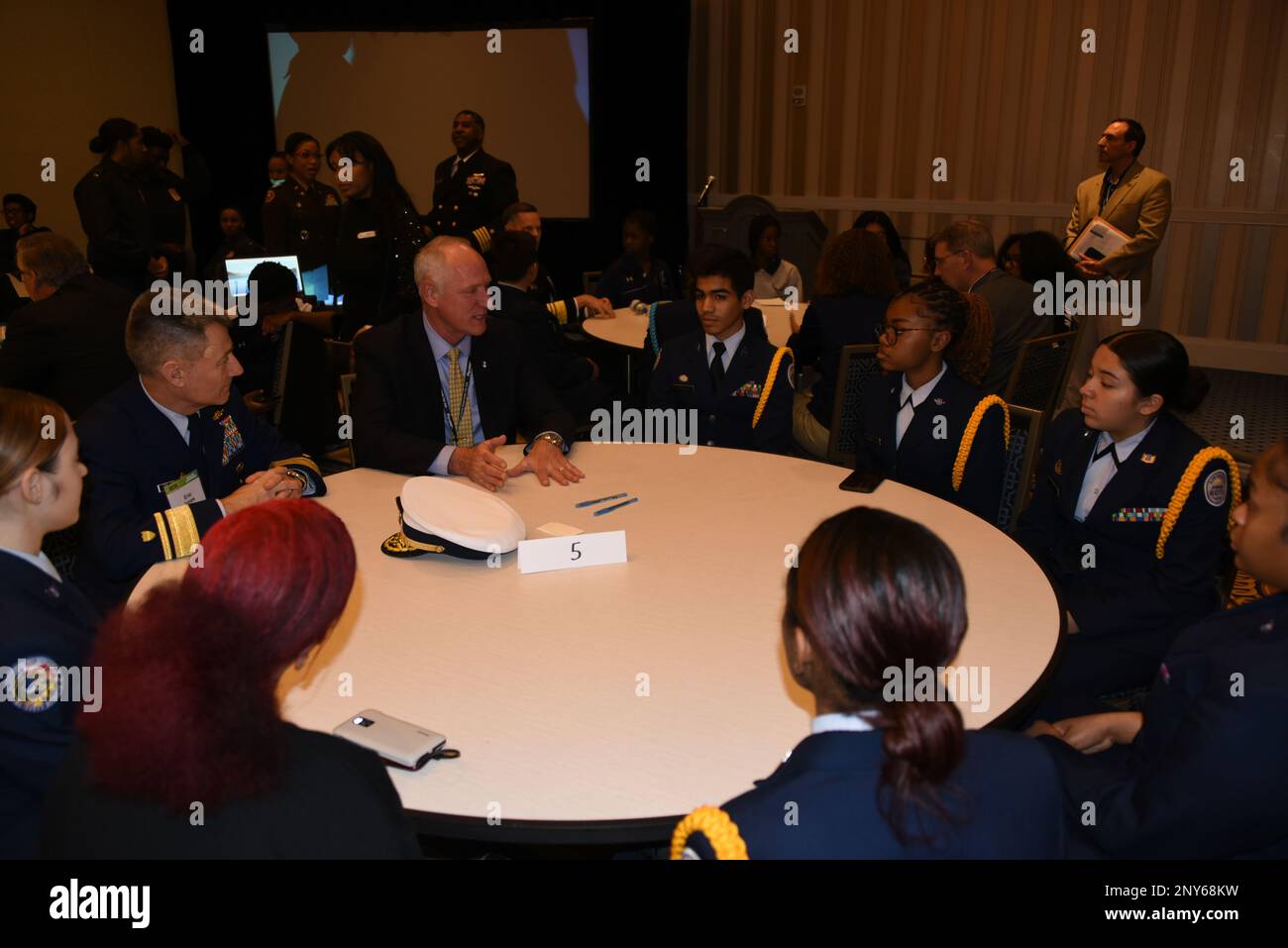 Mike Krause, U.S. Army Space and Missile Defense Command Technical Center acting director, mentors science, technology, engineering and mathematics students from across the nation at the 37th Black Engineer of the Year STEM conference, Feb. 10, in Washington DC. Stock Photo