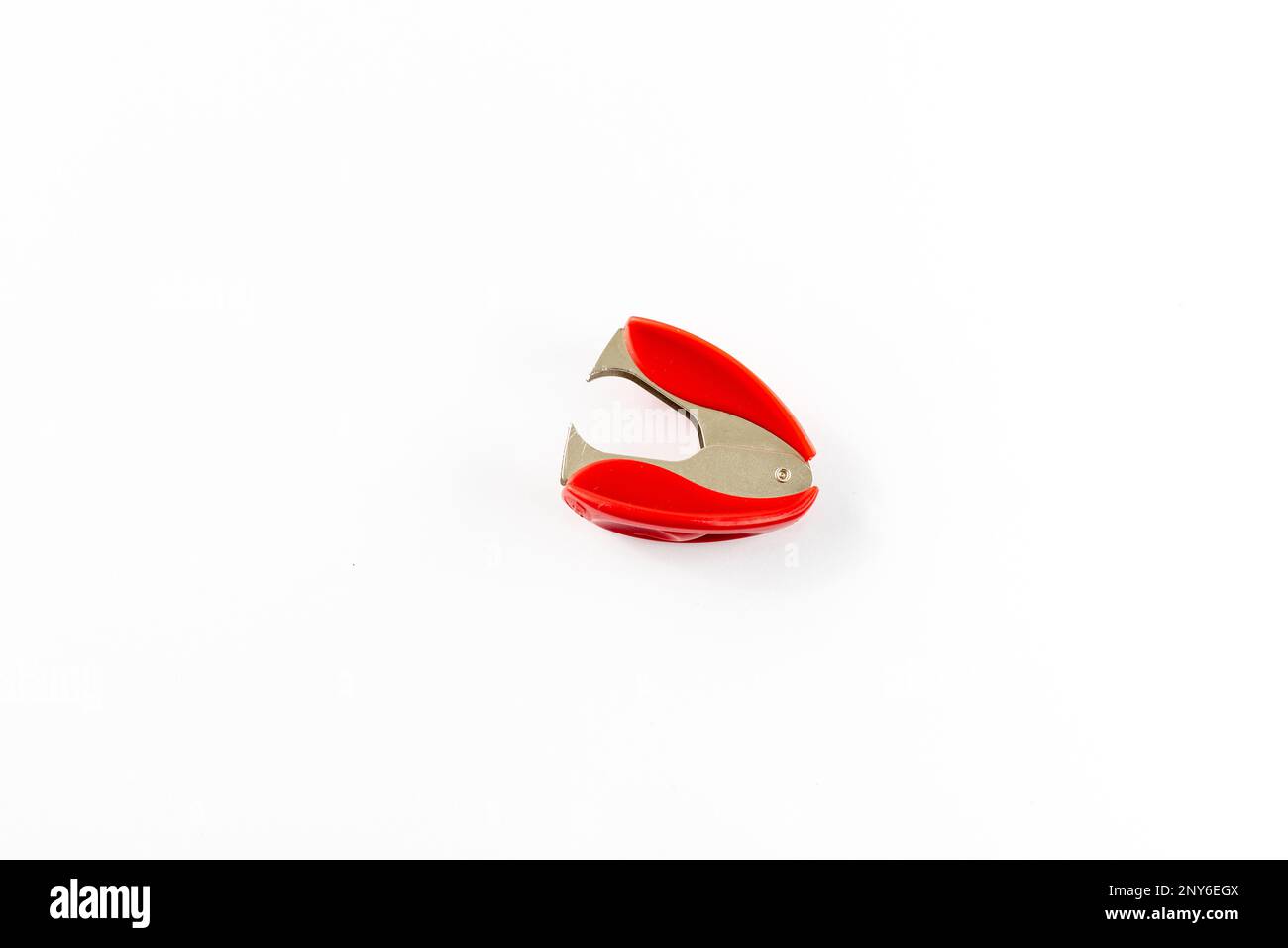 Staple remover isolated on white background Stock Photo