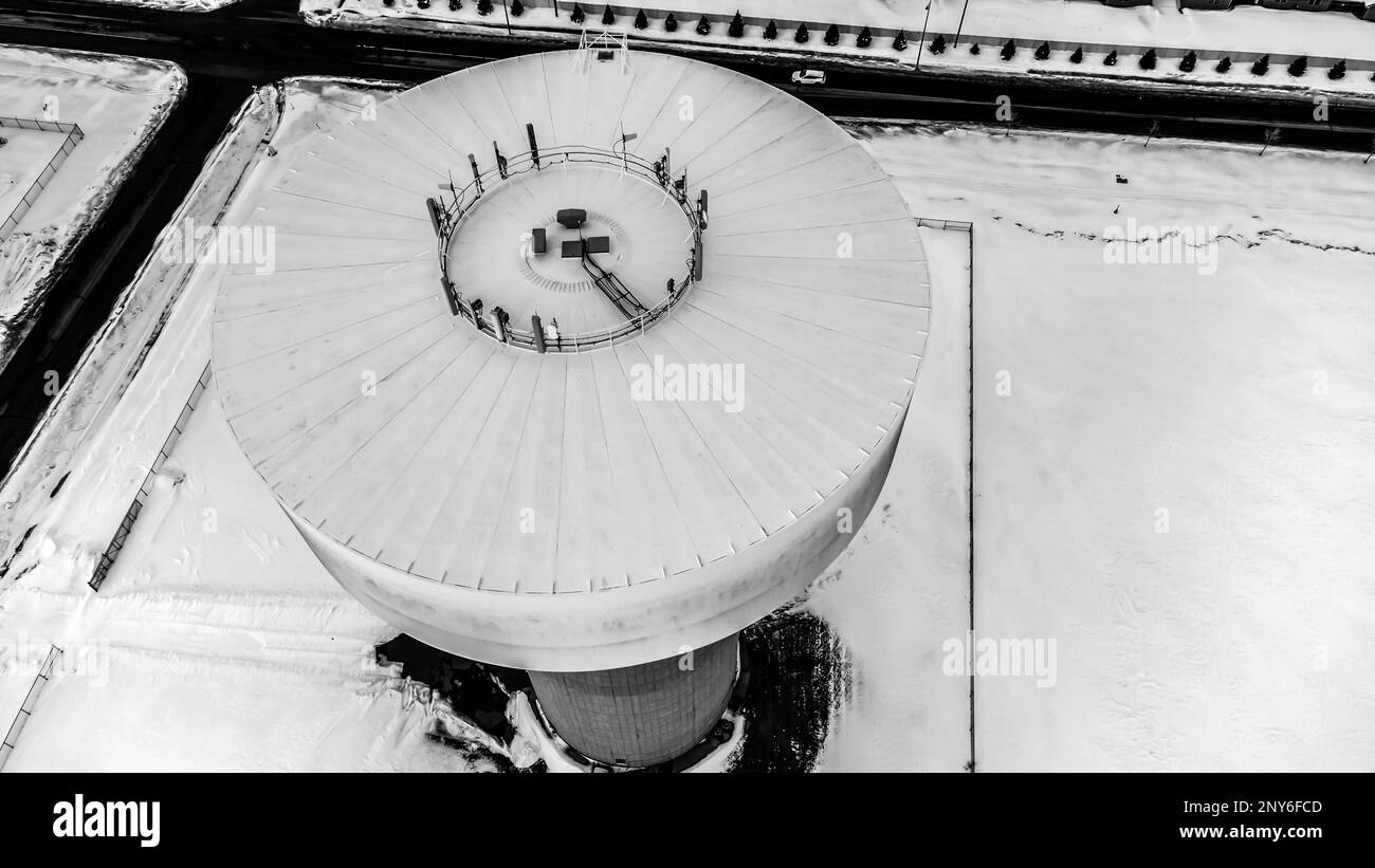 Overhead water tank Black and White Stock Photos & Images - Alamy