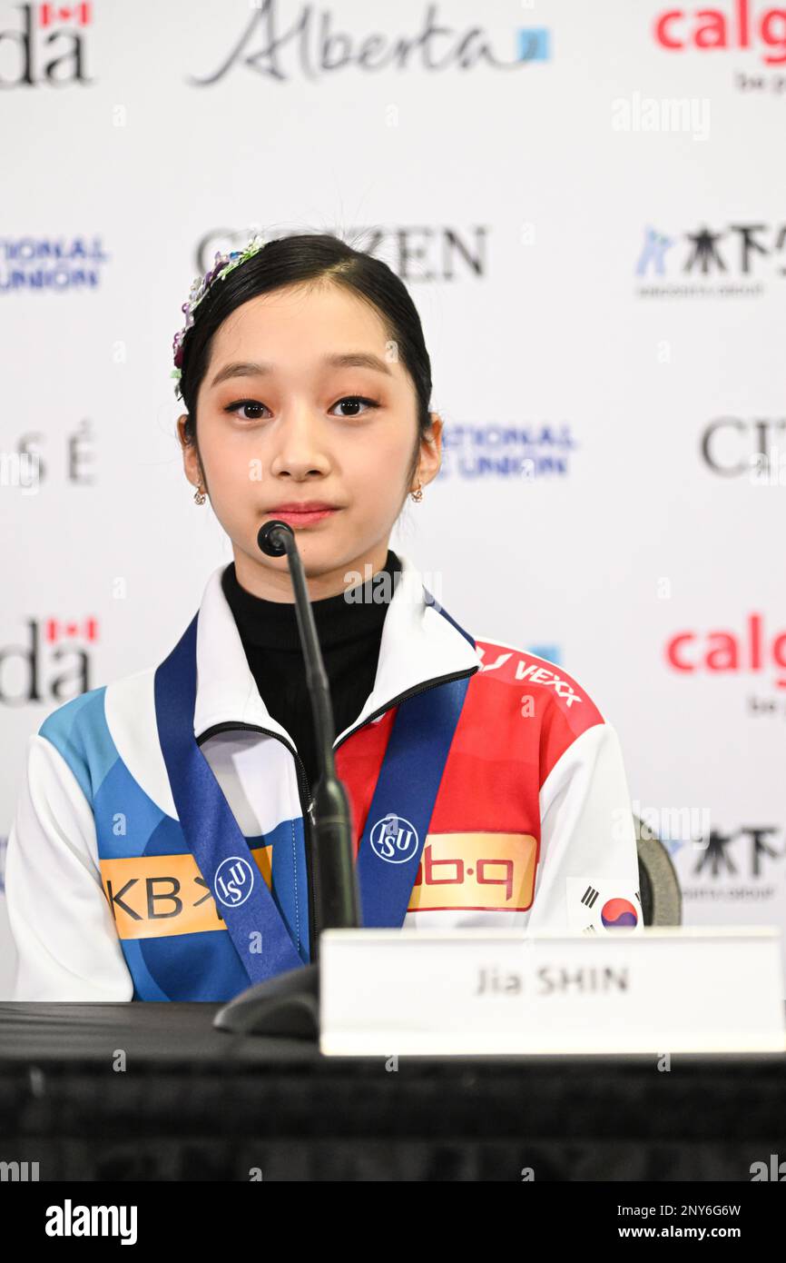 Jia SHIN (KOR), during Small Medal Ceremony at Press Conference for