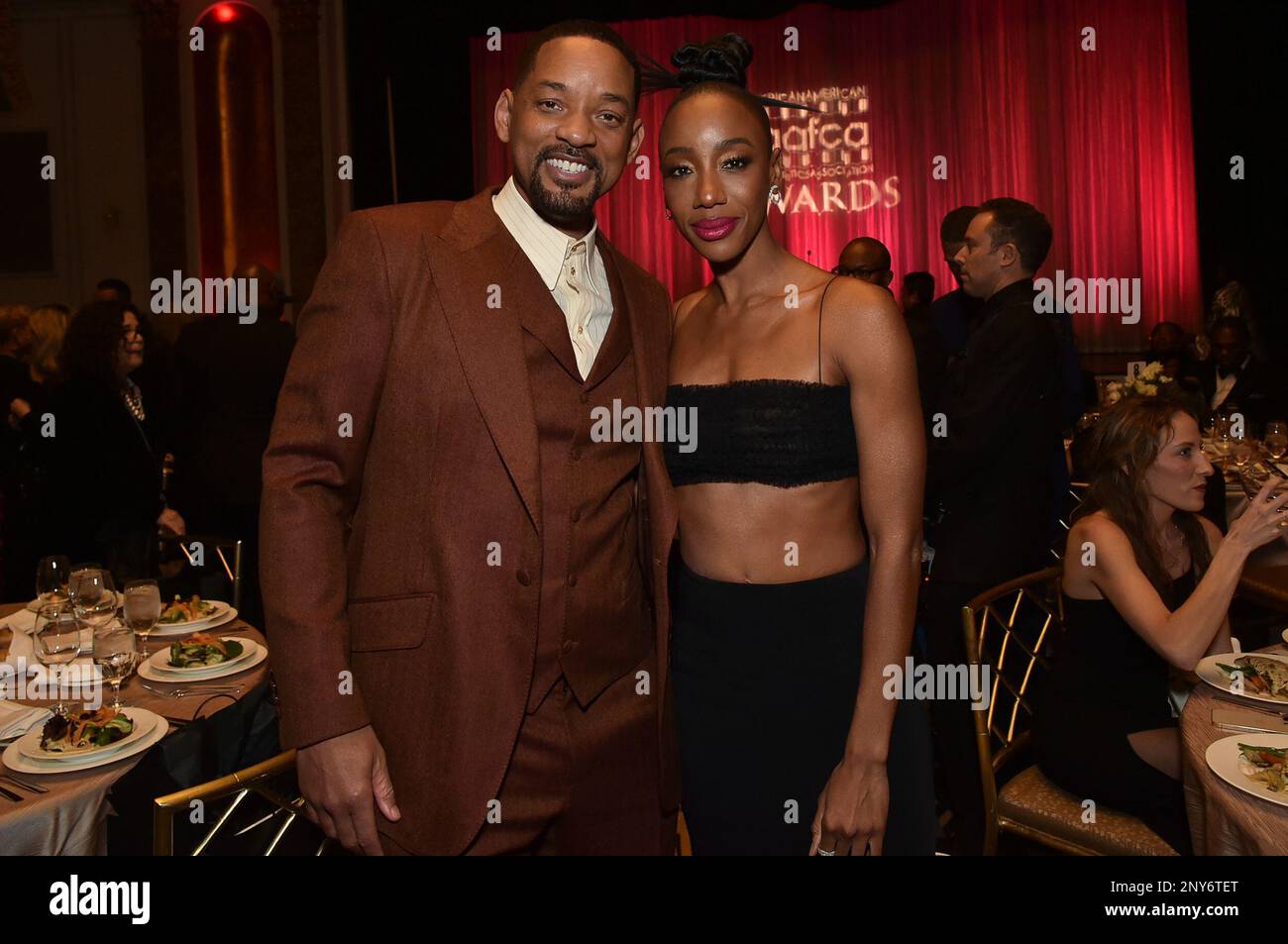 Will Smith, left, and Charmaine Bingwa attend the AfricanAmerican Film