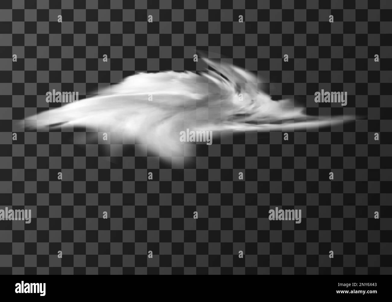 White cloud, weather meteo icon realistic vector illustration. Fluffy