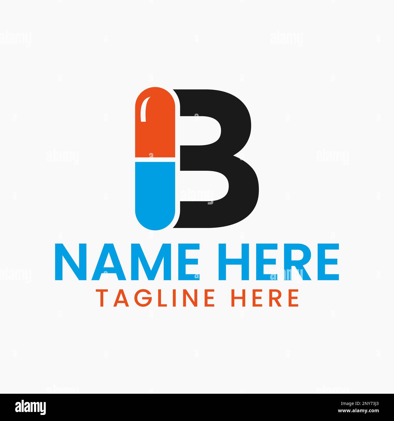 Letter B Medicine Logo Design Concept With Pile Symbol Stock Vector ...
