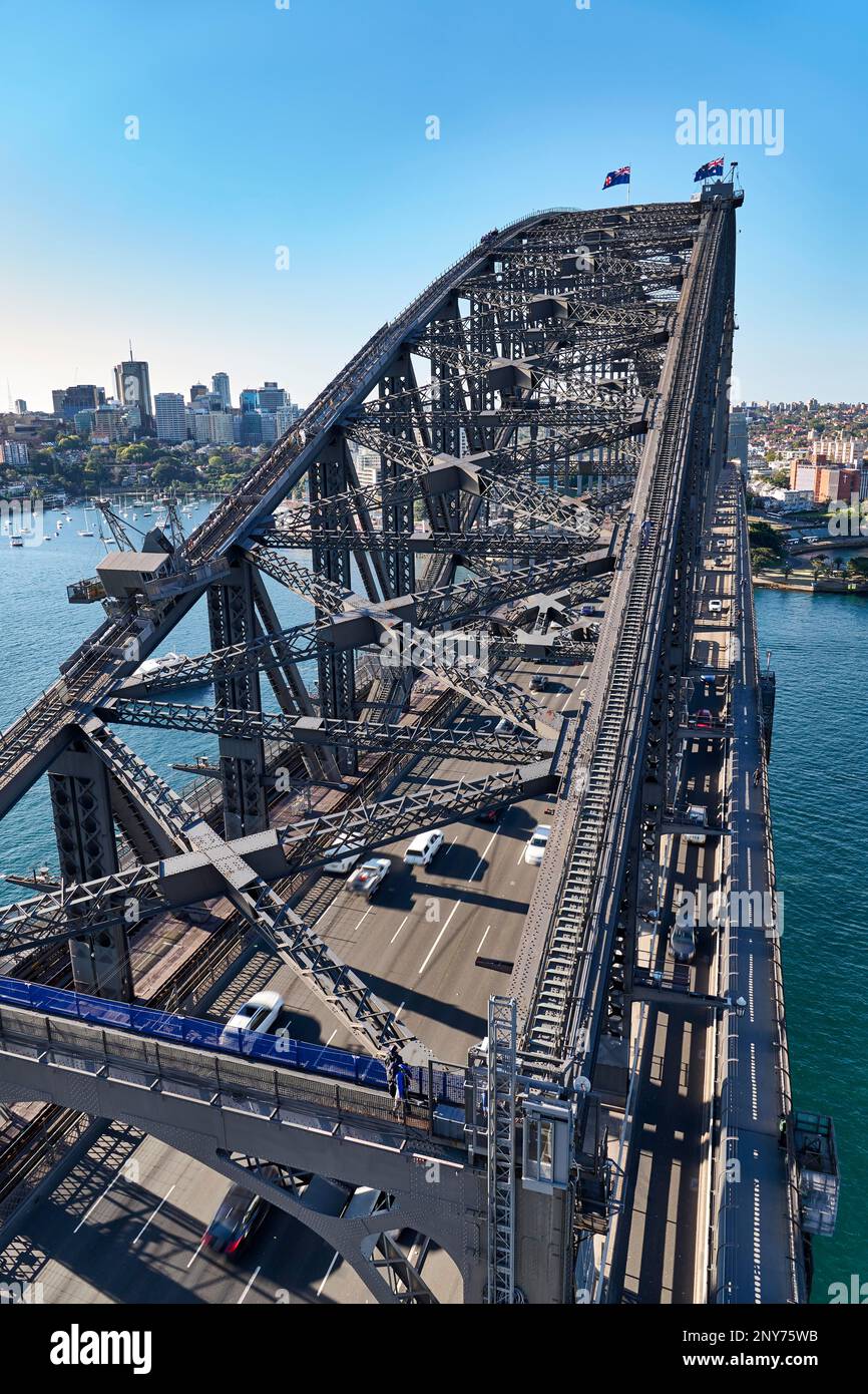 Sydney Australia. Climbing Harbour Bridge Stock Photo