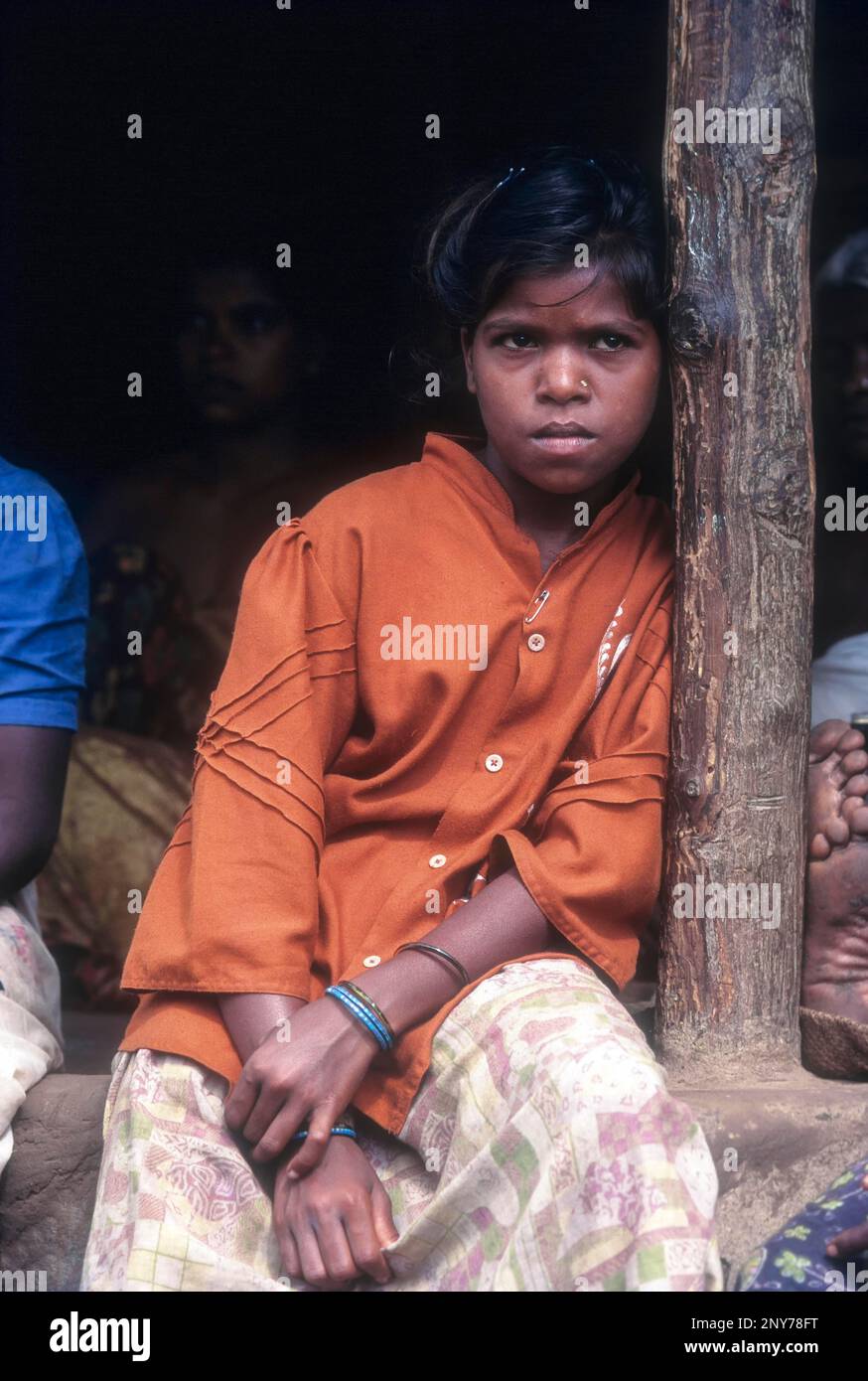 Betta Kurumba Tribal girl, hill tribes at Mudumalai, Nilgiris, Tamil
