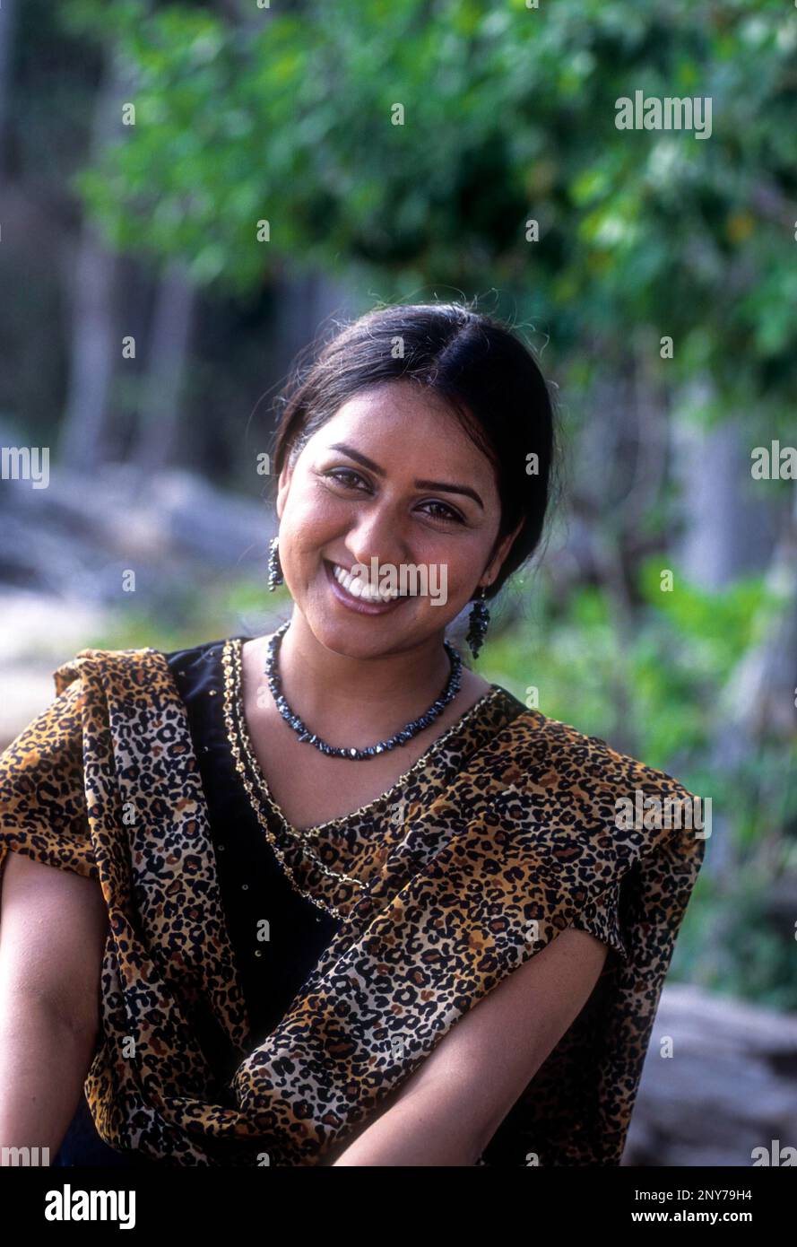 30 years old women with smiling, Hyderabad, Andhra Pradesh, South India, India, Asia Stock Photo