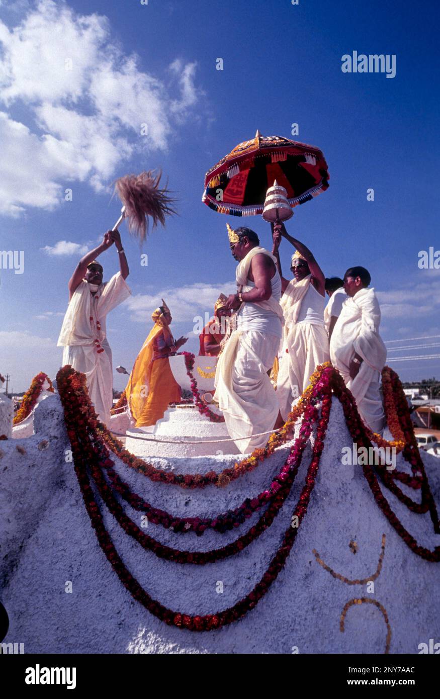 Jains rituals being done at Shravanabelagola, Karnataka, South India
