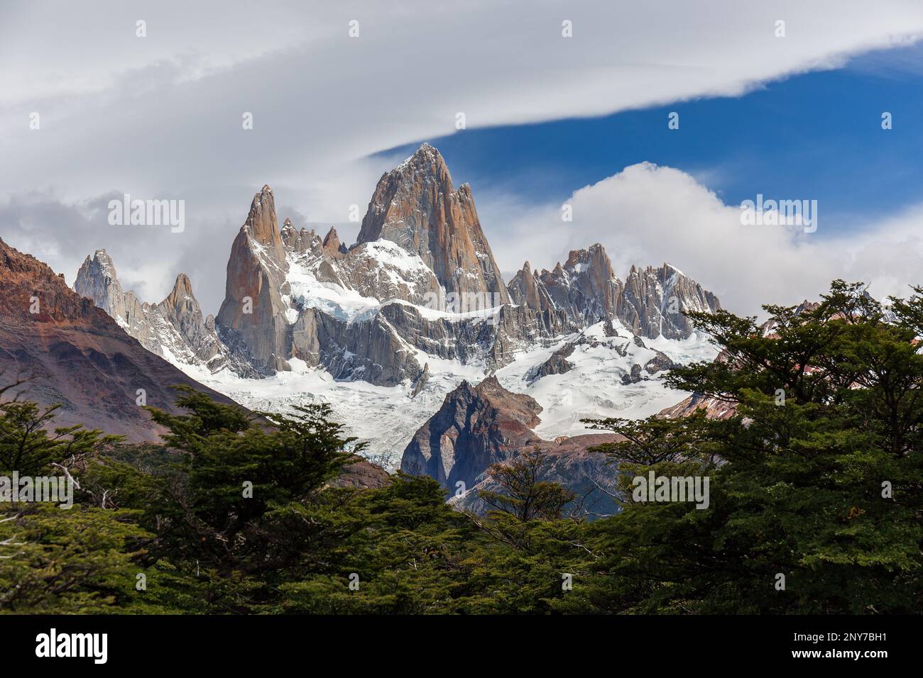 Mount Fitz Roy in Los Glaciares National Park, Argentina Stock Photo
