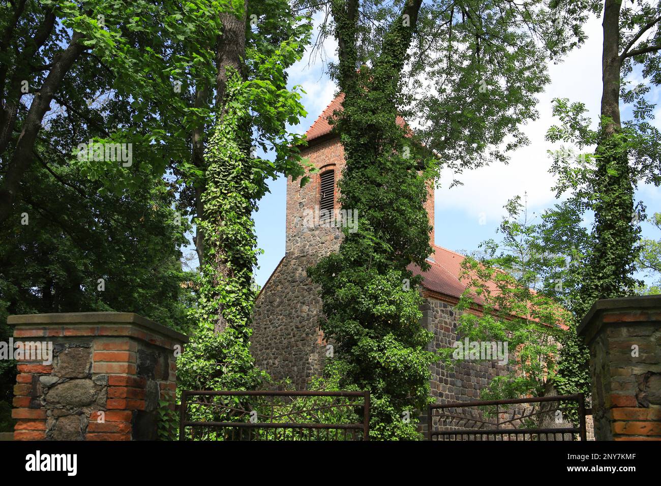 The old church in Ihlow, (Oberbarnim) in Federal State Brandenburg - Germany Stock Photo