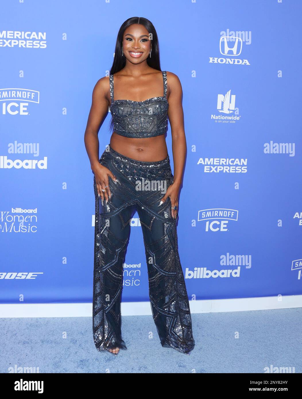 Coco Jones arrives at The 2023 Billboard Women in Music Awards held at
