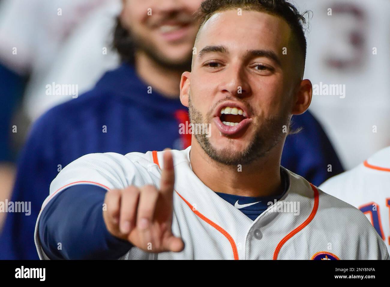 HOUSTON, TX - SEPTEMBER 20: Houston Astros center fielder George Springer's  (4) haircut during the MLB game between the Chicago White Sox and Houston  Astros on September 20, 2017 at Minute Maid