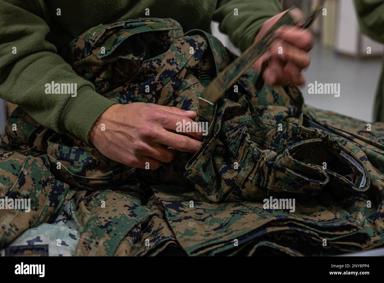 A U.S. Marine Corps Recruit with Delta Company, 1st Recruit Training