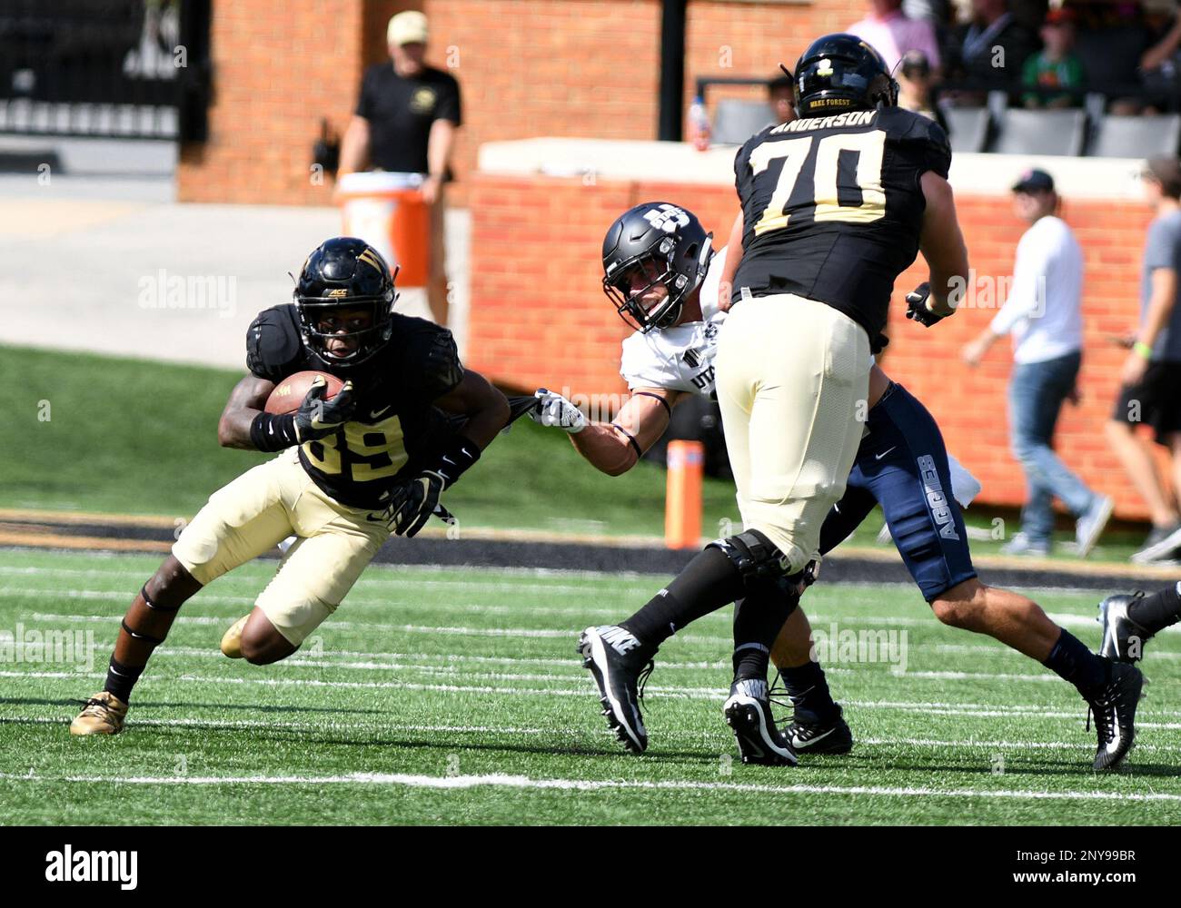 WINSTON-SALEM, NC - SEPTEMBER 16: Utah State Aggies safety Gaje