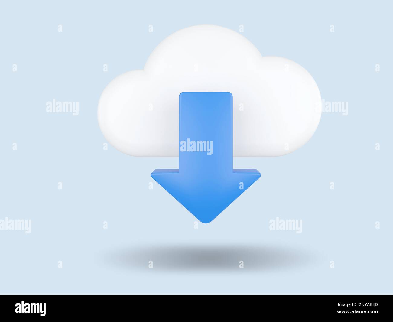Download. Cloud Computing Concept. 3D render illustration Stock Photo ...