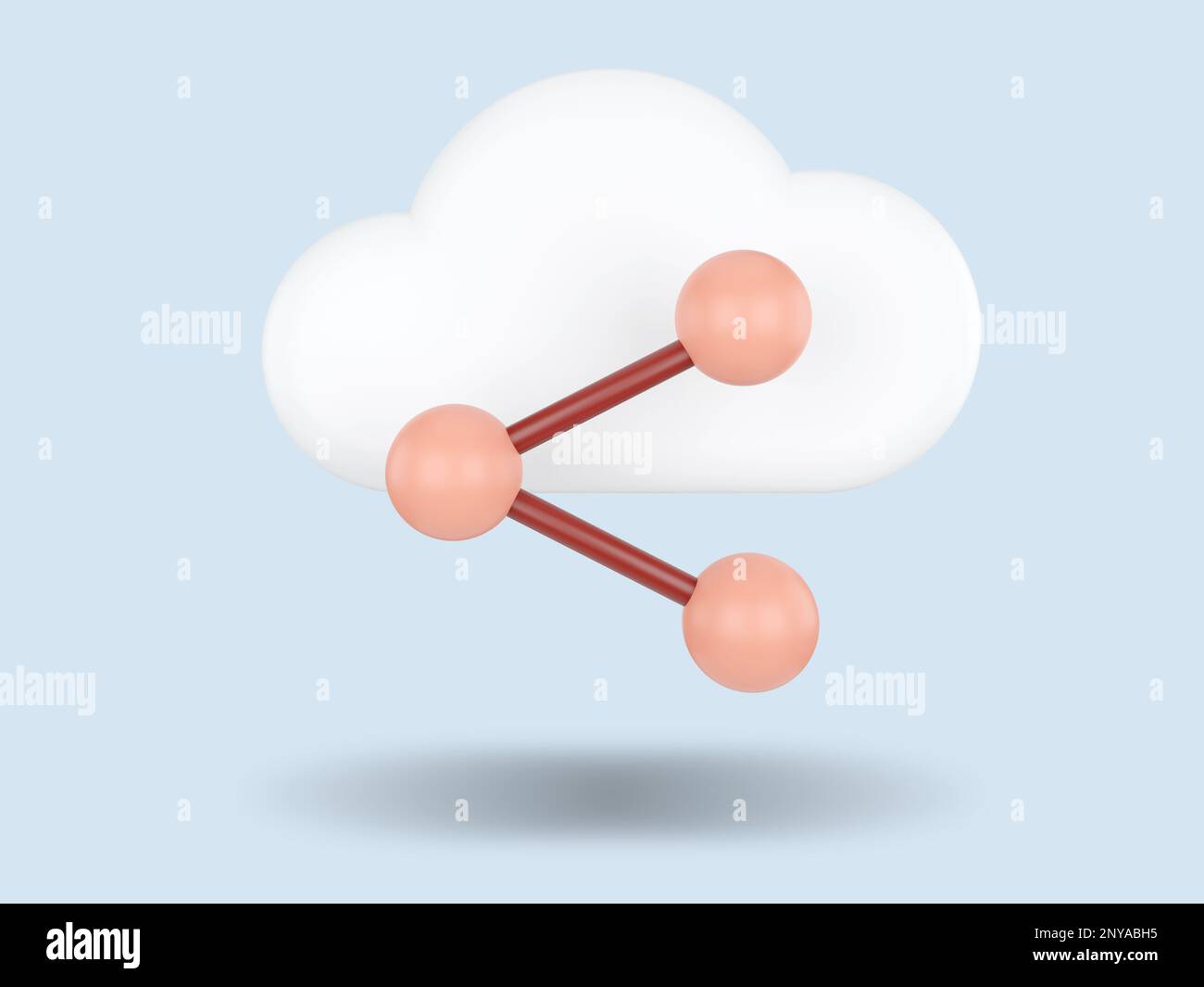 Share. Cloud Computing Concept. 3D render illustration Stock Photo - Alamy