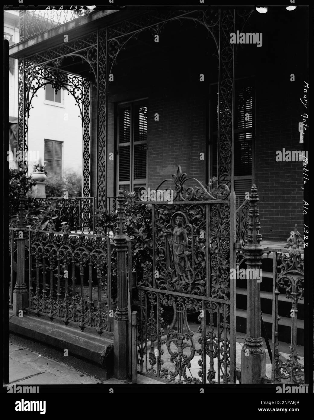 Maury Gate, Carter House, Mobile, Mobile County, Alabama. Carnegie
