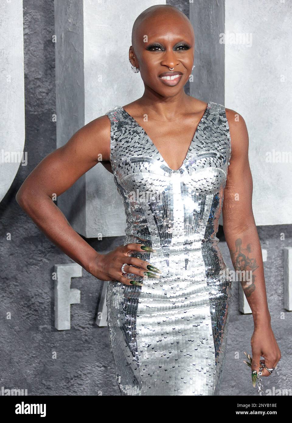Mar 01, 2023 - London, England, UK - Cynthia Erivo attending the Global Premiere of Luther: The Fallen Sun, BFI Imax Stock Photo