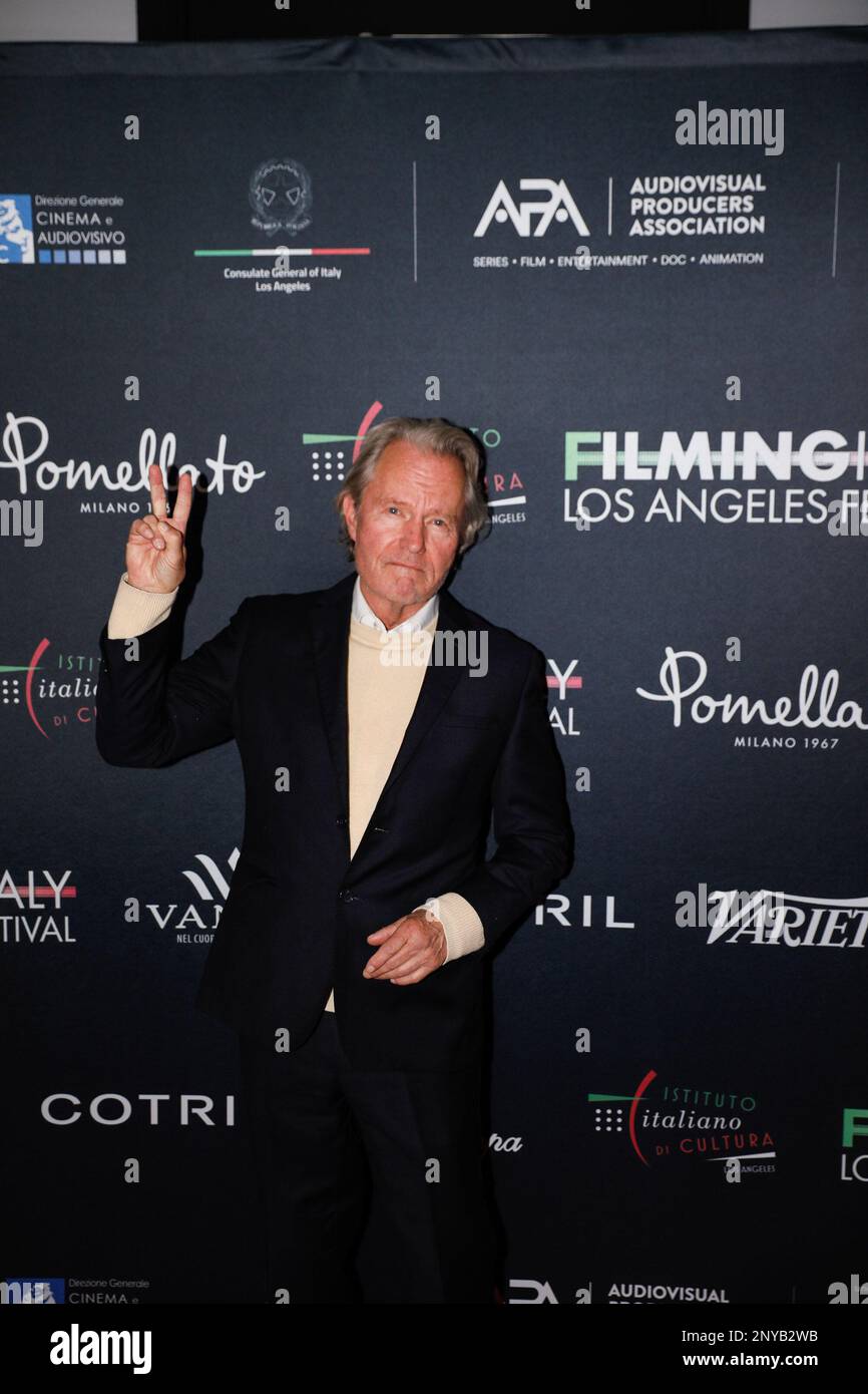 March 1, 2023, Los Angeles, California, USA: JOHN SAVAGE arrives on the red carpet for the 8th Annual Filming Italy Los Angeles opening night gala at the Harmony Gold Theater in Los Angeles, California on March 1, 2023. (Credit Image: © Clutch Pocket Wambli/ZUMA Press Wire) EDITORIAL USAGE ONLY! Not for Commercial USAGE! Stock Photo