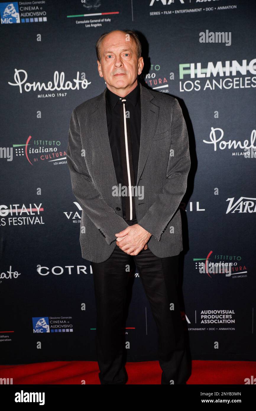 March 1, 2023, Los Angeles, California, USA: TOMAS ARANA arrives on the red carpet for the 8th Annual Filming Italy Los Angeles opening night gala at the Harmony Gold Theater in Los Angeles, California on March 1, 2023. (Credit Image: © Clutch Pocket Wambli/ZUMA Press Wire) EDITORIAL USAGE ONLY! Not for Commercial USAGE! Stock Photo