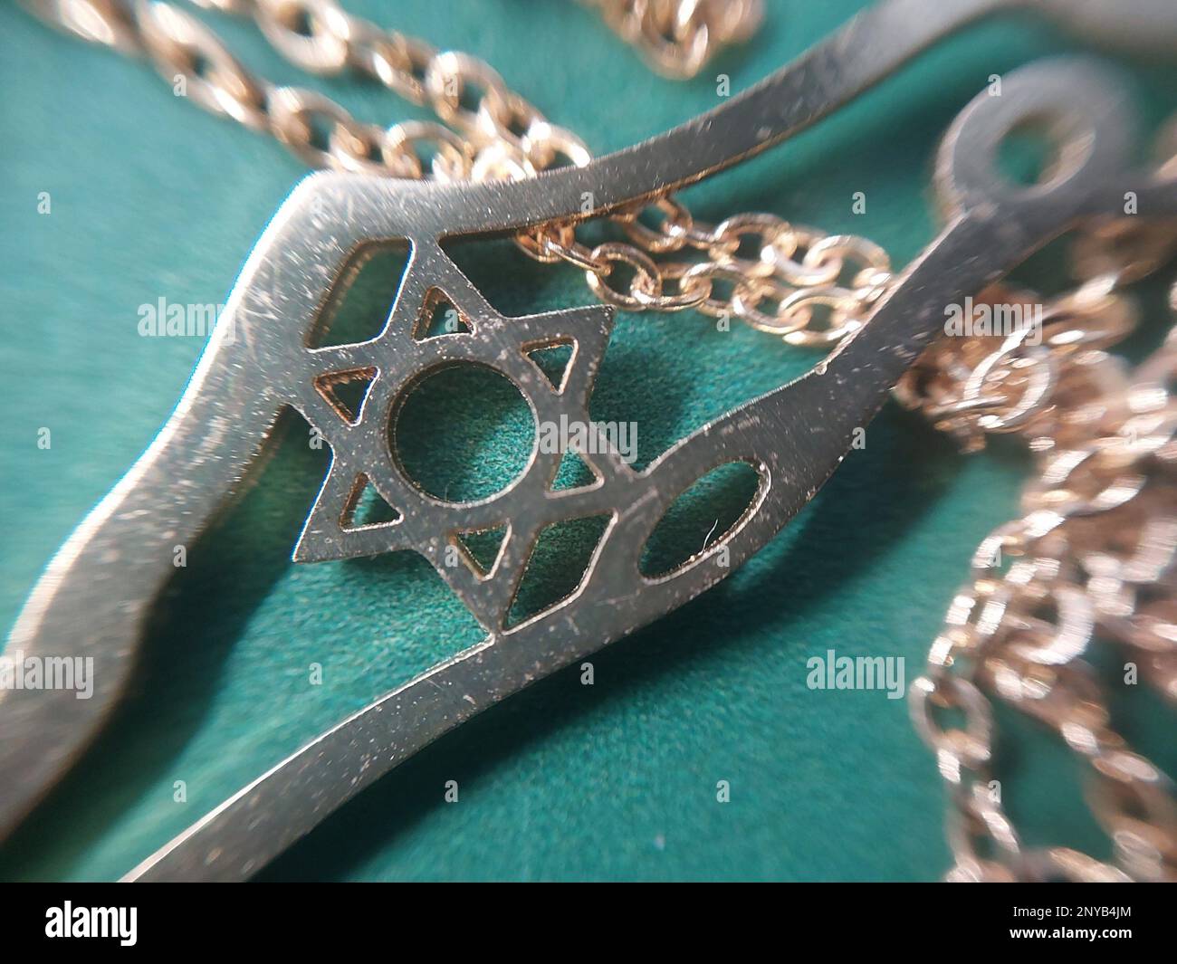 Details of the symbols of the world religions of the peoples of a the world. Stock Photo